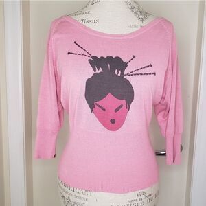 Vintage 80s Betsey Johnson pink top